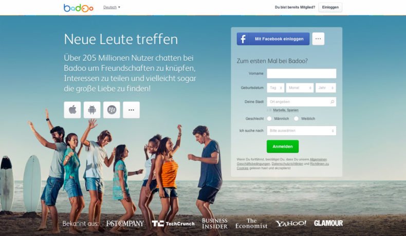 Die Flirt-Community Badoo im großen Dating-Seiten Vergleich