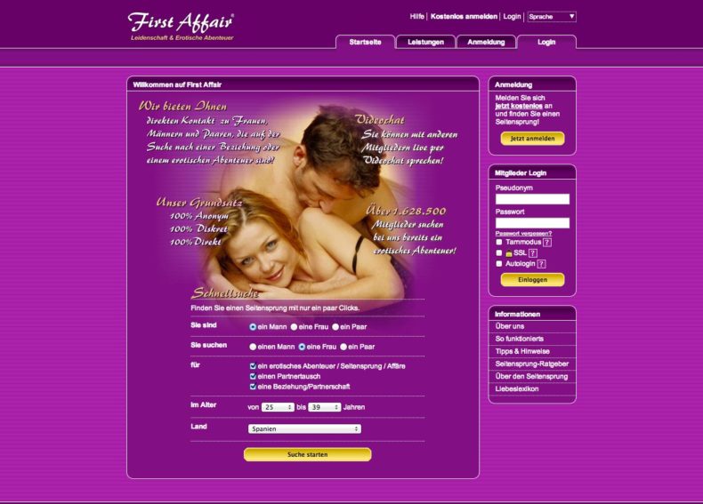 First Affair Die Casual-Dating-Community First Affair im Sex-Community Test