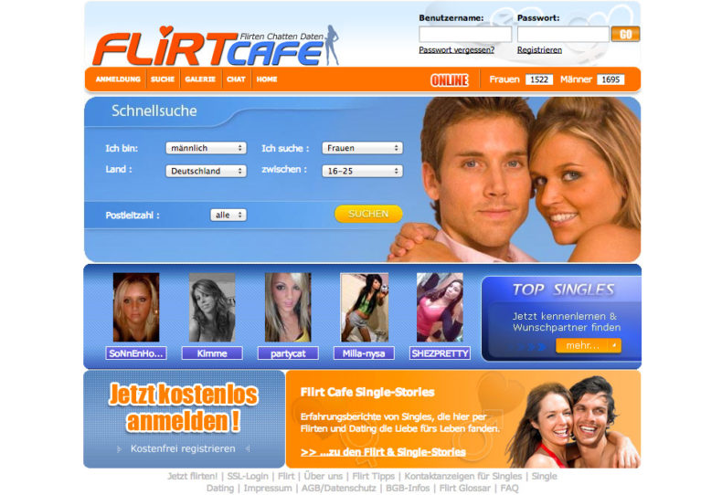 Flirtcafe.de - Die Partnerbörse im grossen Test - erotischekontakte.de