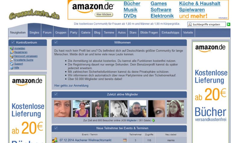 Grosseleute.de - Das Singleportal für große Menschen im Test