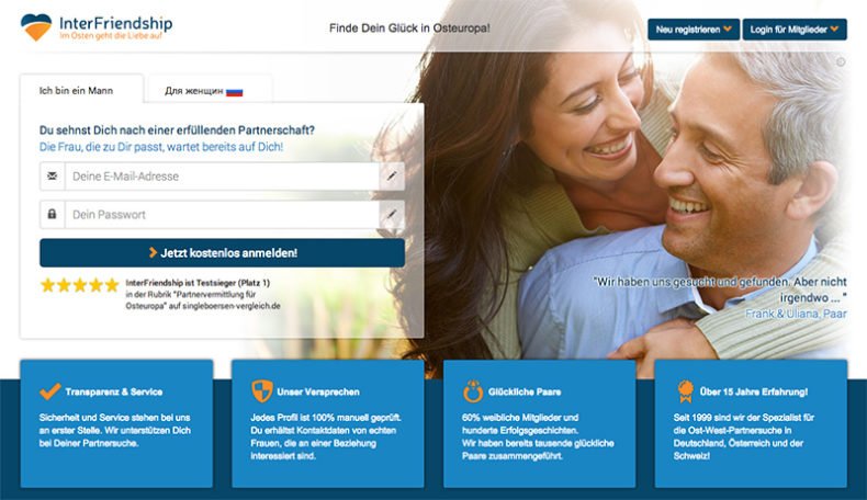 InterFriendship.de InterFriendship.de - Das Vermittlungsportal im Test
