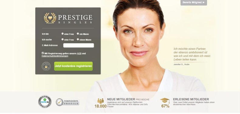 prestigesingles.de - Die Singlebörse mit Niveau im grossen Test