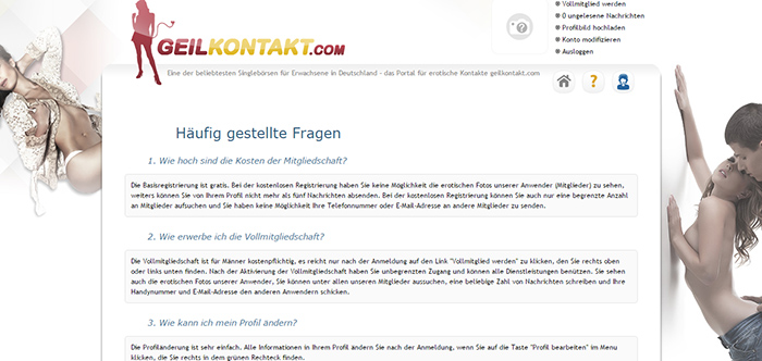 Portal für erotische Kontakte GeilKontakt.com Test - geilkontakt.com